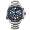 [Citizen] Promaster Light Powered Eco-Drive Radio Watch Waterproof LAND Series Ana-Digi Navy JV1006-51L Men's Silver