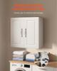 VEVOR Laundry Room Wall Cabinet, 2-Tier Wall Mounted Hanging Cabinet with Adjustable Shelf, 60 cm Cupboard Storage with 2 Doors, for Kitchen