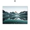 Wall Art Canvas Painting Green Lake Forest Snow Mountain Nordic Posters And Prints Wall Pictures For Living Room Home Decoration