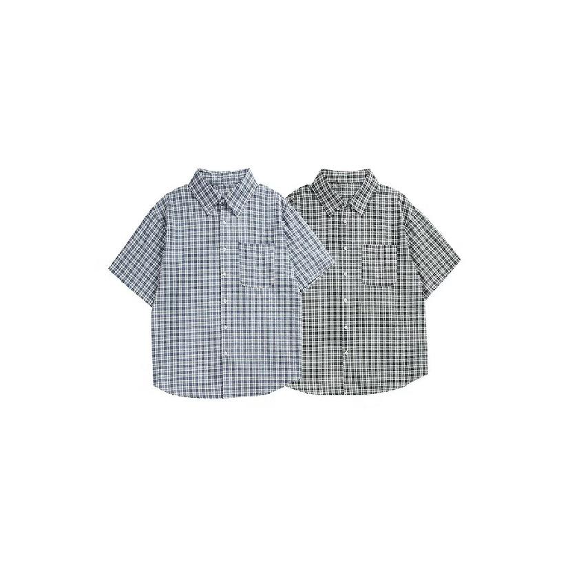 Рубашка с коротким рукавом мужская летняя японская ретро свободная повседневная рубашка с рукавом пять четвертей модная брендовая рубашка куртка