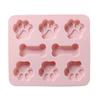 Cartoon Dog Cat Paw Pink Silicone Cake Molds for Food Supplement Biscuit Jelly Fondant Chocolate Baking Pan Ice Tray
