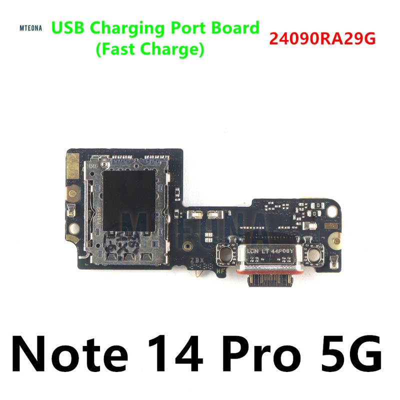 Для Xiaomi Redmi Note 14 Pro 4G 5G USB Type-C Порт быстрой зарядки Разъем платы Порт Основная материнская плата SUB Шлейф Note14 Микрофон