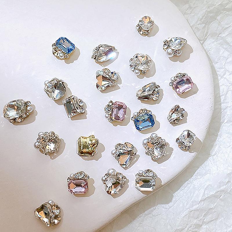 10 шт./лот Шармы для ногтей Ювелирные изделия Роскошные детали для ногтей Драгоценные камни Камни Аксессуары для украшения ногтей