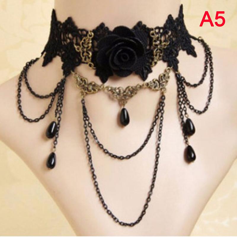 Винтажное колье-чокер Готическая бижутерия Ожерелья и подвески Ложное ожерелье