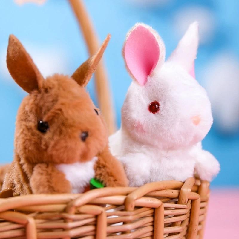 Плюшевые животные Игрушка Дети Мальчик Девочка Мягкие игрушки Кролик 1 шт. Милый заводной Прыгающий кролик Заводные Ходячие игрушки Детские Развлекательные подарки
