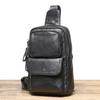 Кожаная сумка на плечо, Новая сумка через плечо из натуральной коровьей кожи верхнего слоя, Повседневная нагрудная сумка, Мужская портативная многофункциональная сумка