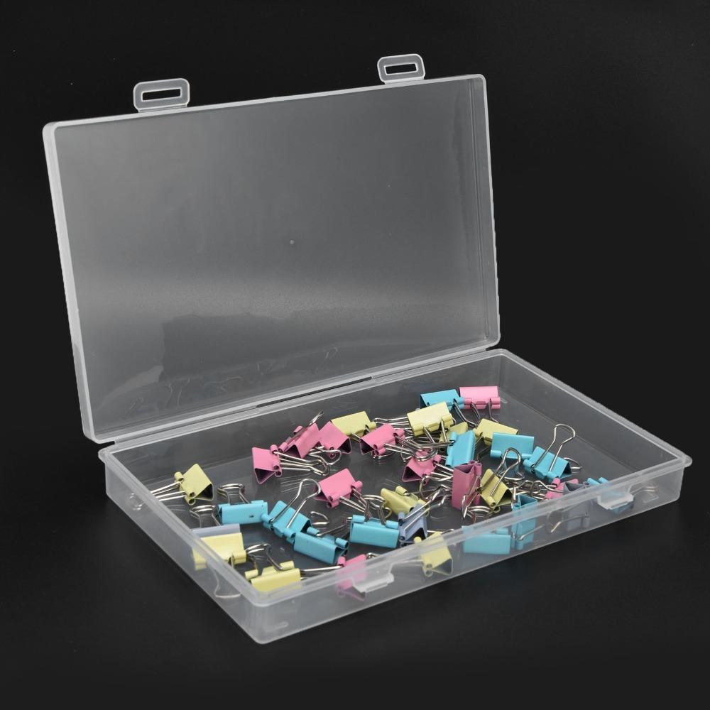 4pcs Transparent Transparent Plastic Box PP Multipurpose Storage Box Office Supplies