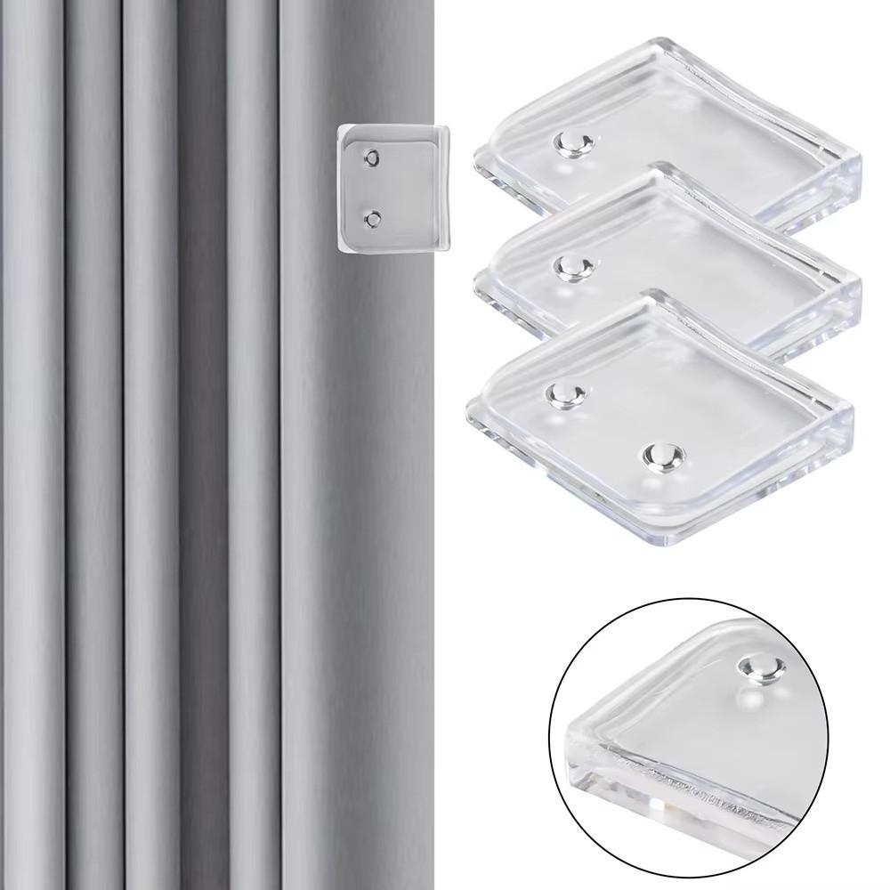 2/4/6/8Pcs Transparent Curtain Closure Clip Windproof Curtain Fixing Buckle  Toilet Curtain