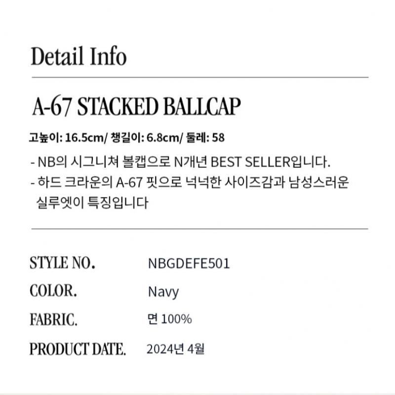 New Balance Nbgdefe501 A 67 stAcked bAllcAp nAvy