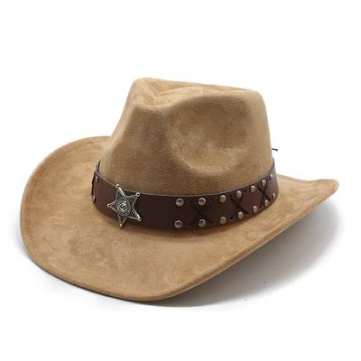 Ins Style Western Cowboy Hat Ethnity Style Tibeta Top Hat Jazz Hat Suede Felt Hat