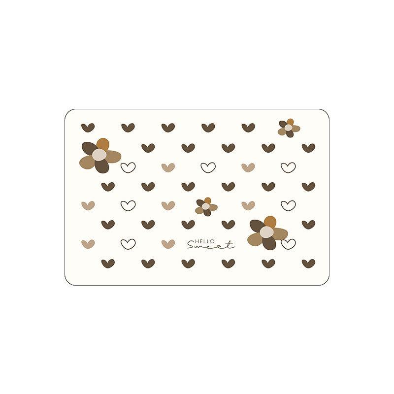 Extremely Simple Style Flower Kitchen Diatomaceous Mud Drainage Pad Absorbent Pad Bar Counter Coffee Machine Pad Placemat