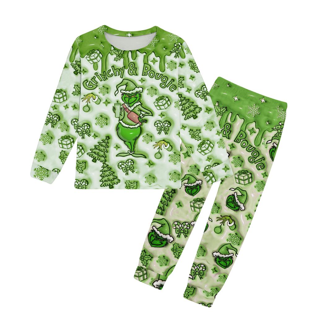 Girls Pants Set Kids Tee Shirt 2PCS Long Sleeve Cartoon Clothing Outfit