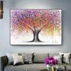Abstract Colorful Trees Canvas Painting Posters Prints Beautiful Tree Wall Art Pictures for Living Room Home Aisle Decoration