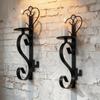 2 шт. Железный настенный подсвечник 'Любовь', полый изогнутый дизайн, для украшения дома, спальни, гостиной, стен, праздничный подарок