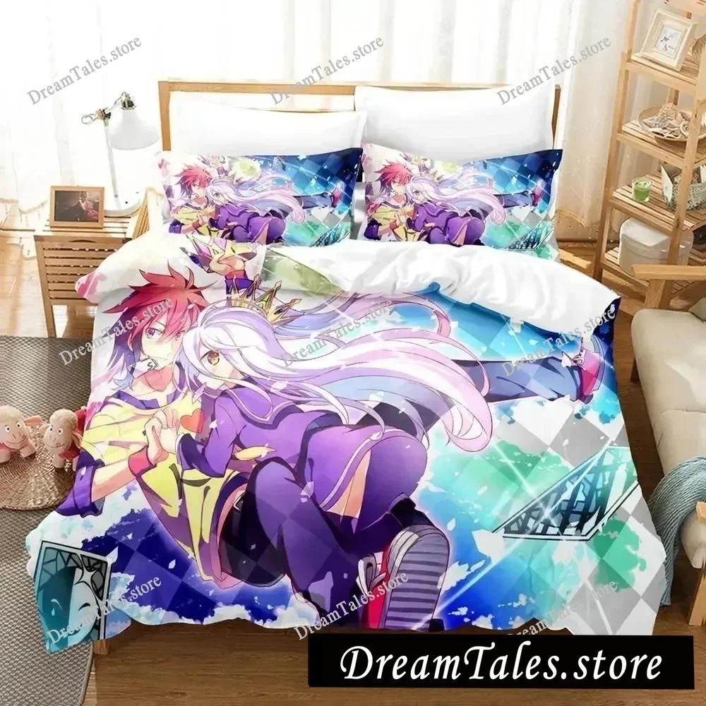 Новый набор постельного белья No Game No Life Сора и Широ Односпальный Двуспальный Полный Queen King Размер Набор для кровати Взрослый Детская Спальня Комплекты с пододеяльником