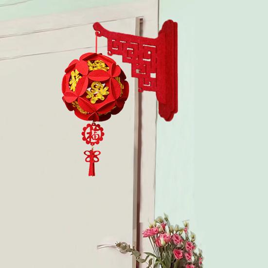 Настенные красные фонарики, китайский Новый год, подвесной фонарь своими руками, праздничные фонарики, приносящие удачу, для вечеринки в честь весеннего фестиваля, домашний декор