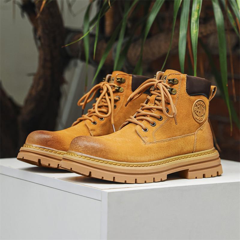 Мужские ботинки Мартин 2024 новые ботинки цвета ревеня британский стиль высокие берцы крутые не плохие рабочие ботинки челси короткие ботинки 26334-J