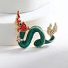 Retro Dragon Totem Brooch Pin for Men's Suits