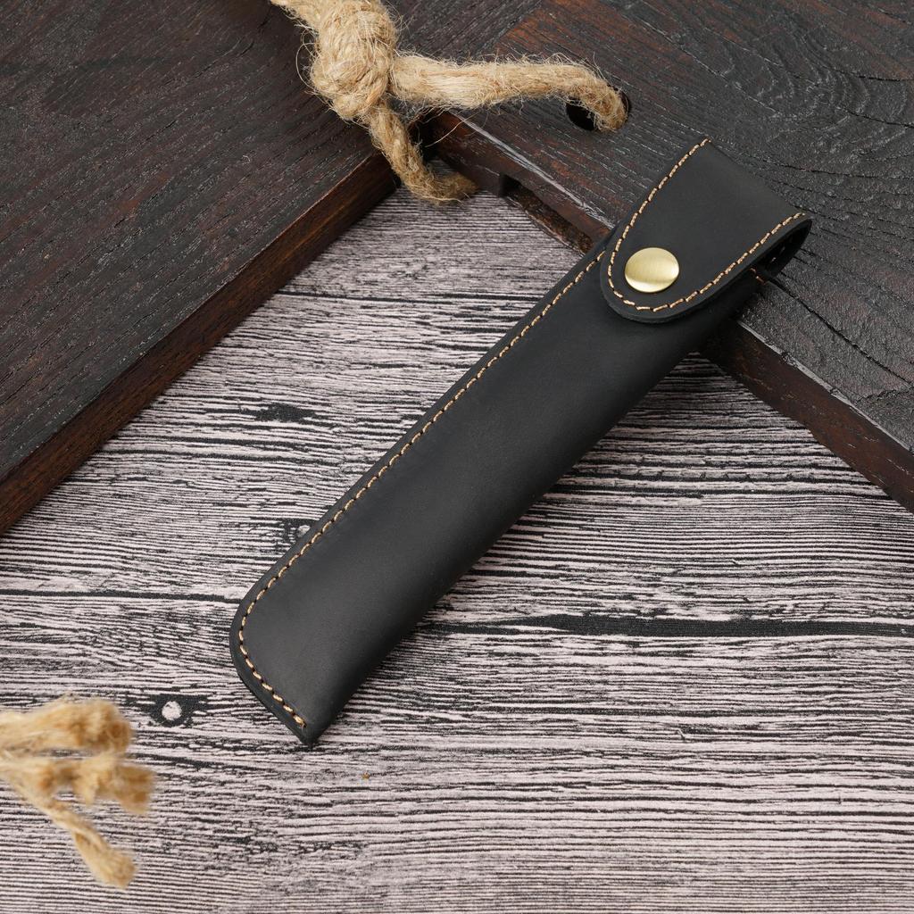 Genuine Leather Handmade Retro Pen Sleeve - Personalized Fountain Pen Case & Creative Gift