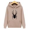Толстовка с принтом паука, флисовая толстовка, женская повседневная забавная свободная толстовка для мужчин и женщин, уличная мода