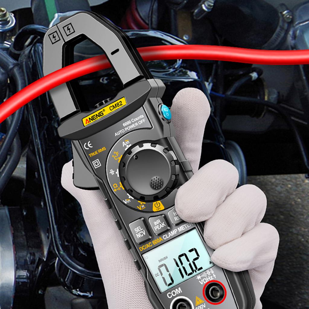 Aneng CM82 Digital Clamp Meter 6000 Counts True RMS NCV Universal Meter 600V DC/AC Voltage 600A