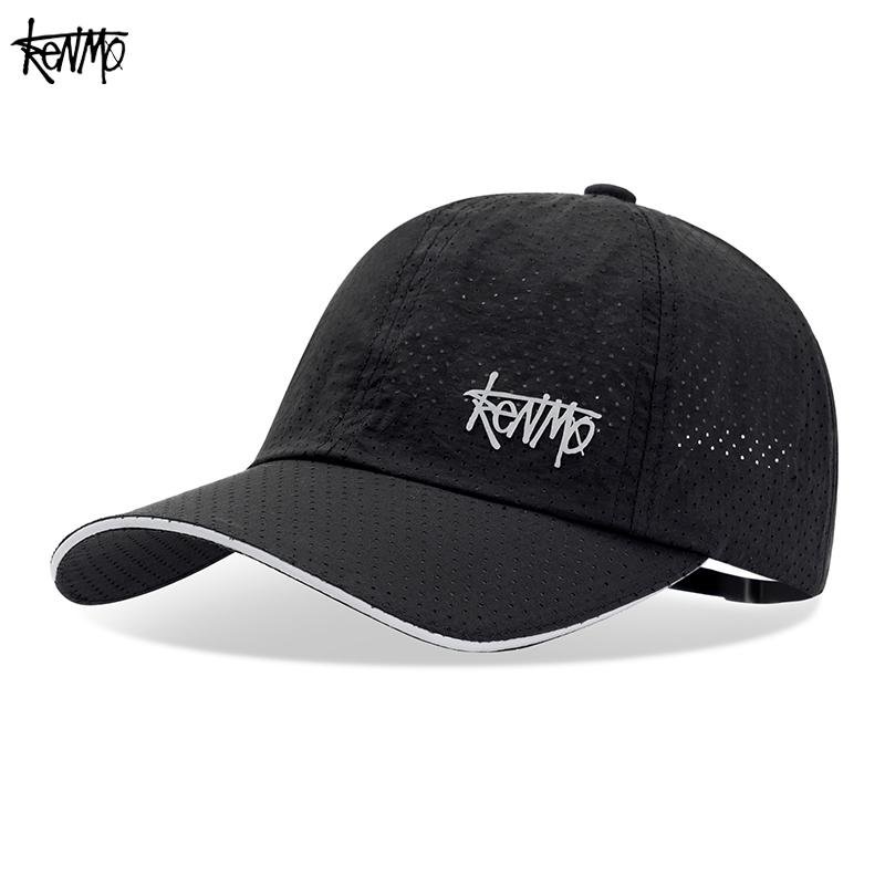 KENMO Summer Sports Cool Breathable Lightweight Night Reflective Logo Men's and Women's Baseball Duck Tongue Hat