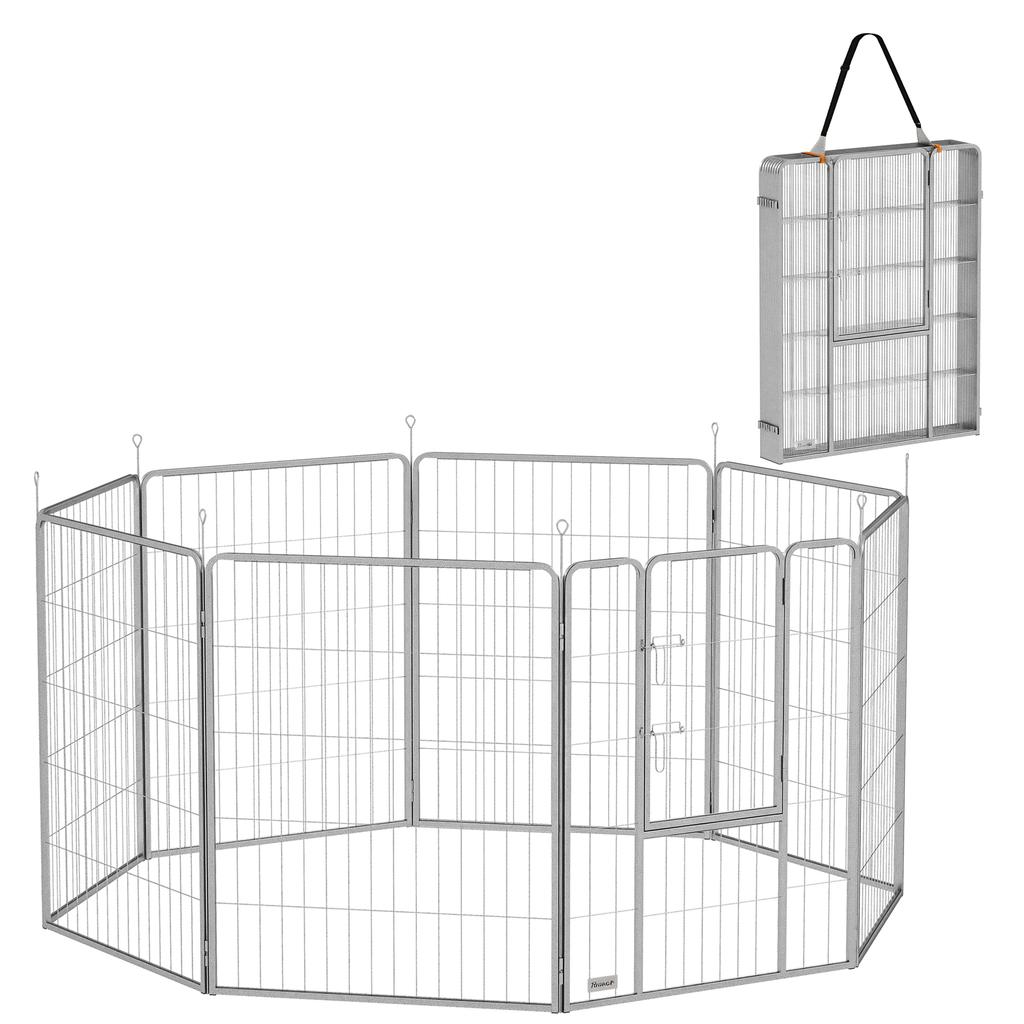 Pet Enclosure, Dog Fence, Pet Playpen, Flexibly Adjustable, Stainless Steel
