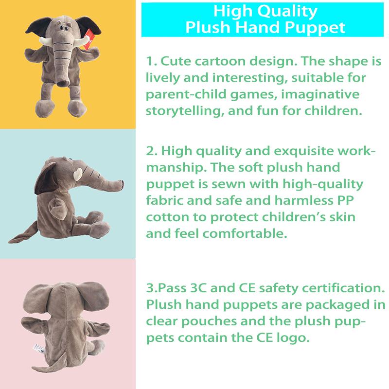 Детская ручная кукольная игрушка с изображением животных, милый плюшевый слон, черепаха, жираф, кукольная игрушка, ручная кукла, обучающая игрушка, подарки