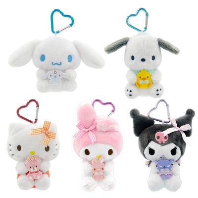 Оригинальный Sanrio Hello Kitty Kuromi Melody Pachacoo Cinnamoroll Мягкая Игрушка Подвеска Милые Плюшевые Игрушки Брелок Брелок Подарок на День Рождения