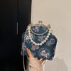 Жемчужная китайская сумка Chegsam Accessories Элегантная вышитая сумка для банкета Одно плечо с ручкой Сумка на запястье Женская