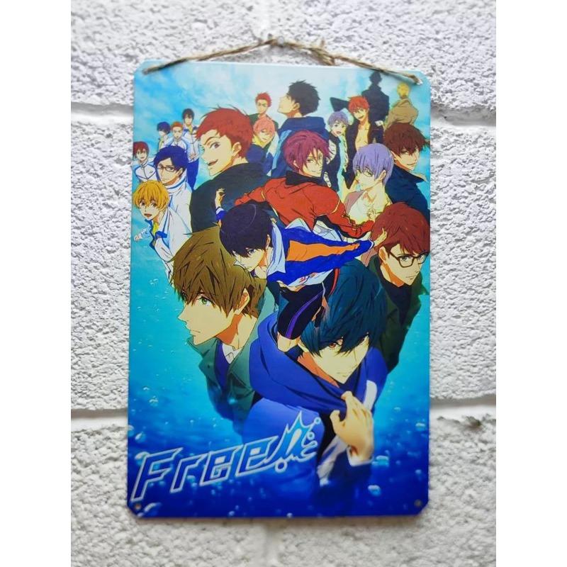 Free! Anime Metal Poster, Sports Swimming Wall Art Decor