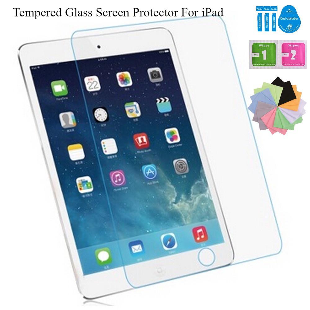 Защитная пленка из закаленного стекла 9H для iPad 2017 2018 9,7 Air 1 2 Pro 11 10,5 10,2 2019 Mini 2 3 4 5 Защитная пленка без пузырьков