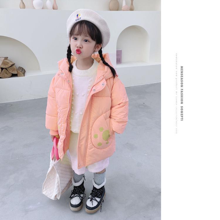 Детское хлопковое пальто, осенне-зимняя милая детская куртка с хлопковой подкладкой