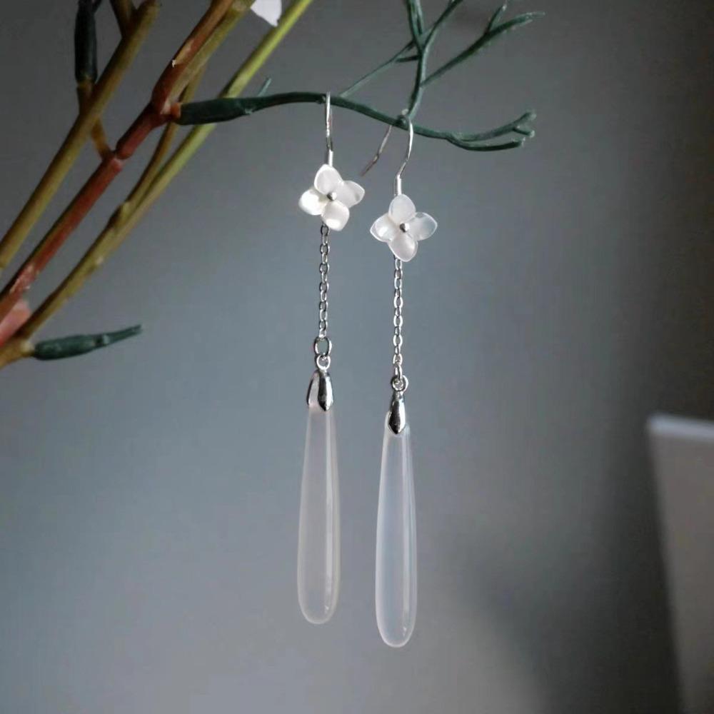 Винтажные серьги-бабочки с цветами в китайском стиле, серьги для ханфу, ювелирные аксессуары