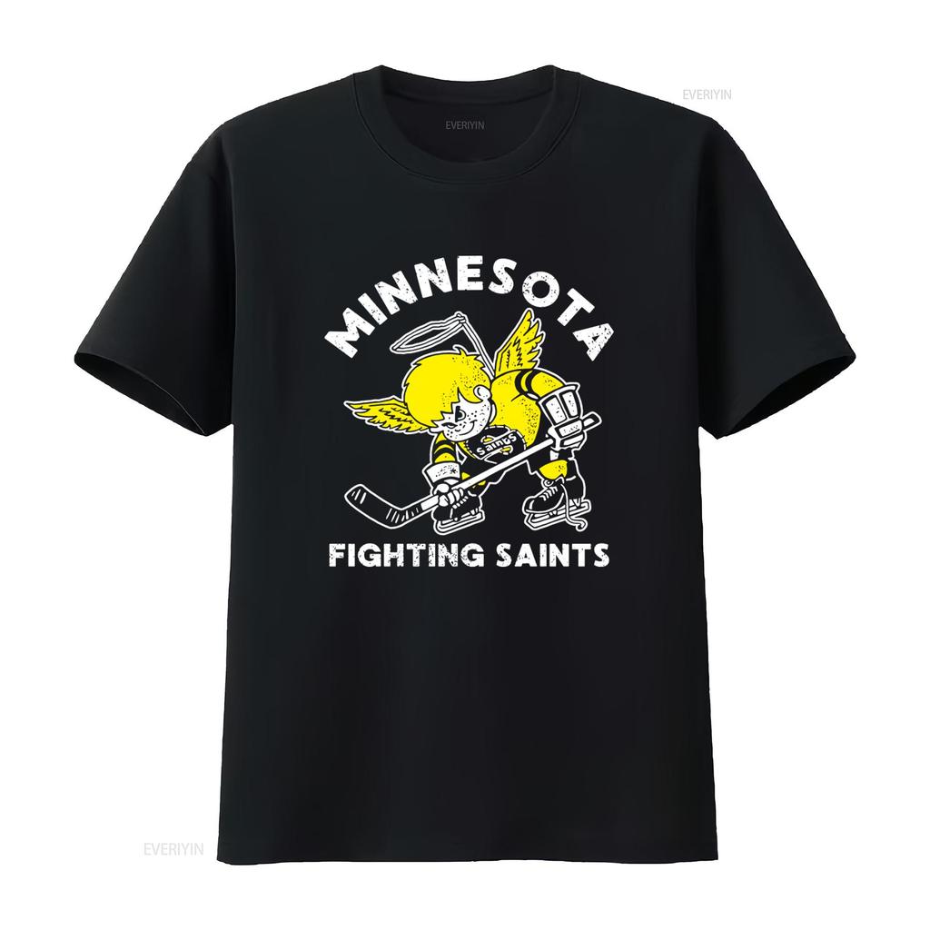 Футболка с принтом игрока хоккейной команды Minnesota Fighting Saints Ретро-стиль Удобная ткань Идеально для спортивных фанатов винтажная Стирка под винтаж
