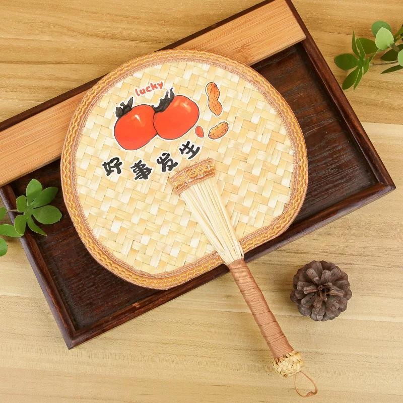 Large Traditional Hand-Woven Summer Fan, Baby Mosquito-Repellent Banana Leaf Fan, Children's Small Fan