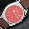 ЯПОНИЯ ВИНТАЖНЫЕ ВОССТАНОВЛЕННЫЕ ЧАСЫ SEIKO 5 АВТОМАТИЧЕСКИЕ 6309A МУЖСКИЕ КРАСНЫЙ ЦИФЕРБЛАТ a441331-5