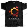 Мужская футболка Летняя Мужская Модная Футболка Бренд Одежда Юмор Ubuntu Linux Для Людей Женская Унисекс Черная Футболка