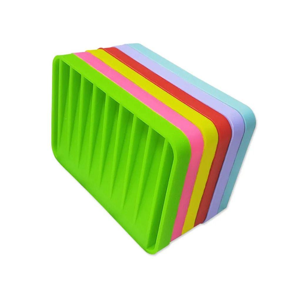 Silicone Soap Holder Portable Sponge Tray Useful Soap Box  Bathroom