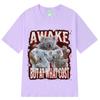 Awake Bu Ai What Cost Funny Meme Short-sleeved 100% Cotton Hip-hop T-shirt Men Women Short-sleeved 100% Cotton Loose T-shirts