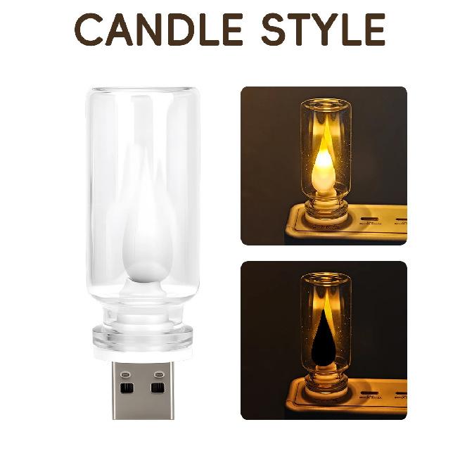 Car USB LED Rainbow Color Atmosphere Light LED Filament Lamp Portable Lighting Plug and Play Decorative Atmosphere Light