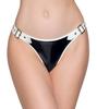 VINYL CLAP Thong Black-White - Black Level - Thongs and Panties