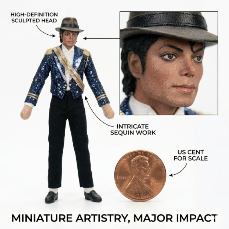 Michael Jackson Cosplay Prop Doll Plush Figure Abstract Joint Mobility Dolls Soft Stuffed Room Decoration Props Collection Gift