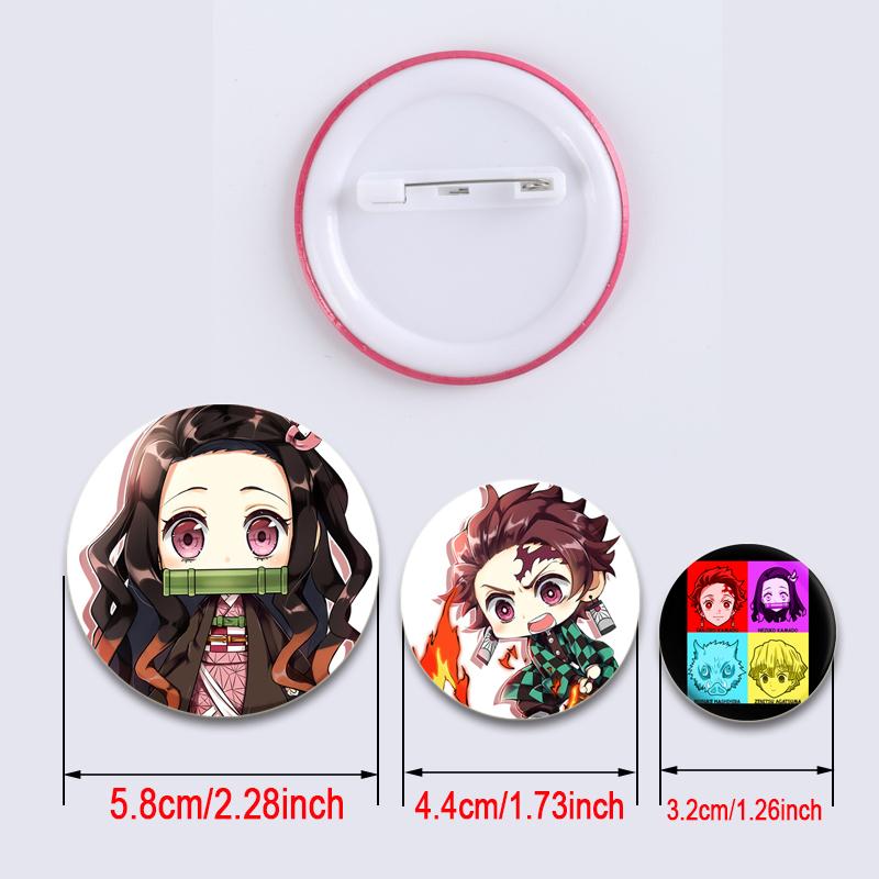 32/44/58 мм мультяшные броши ручной работы «Убийца демонов» Камадо Тандзиро/Хашибира Иносукэ, булавка Кочоу Синобу/Камадо Незуко Цуюри Канао, значок