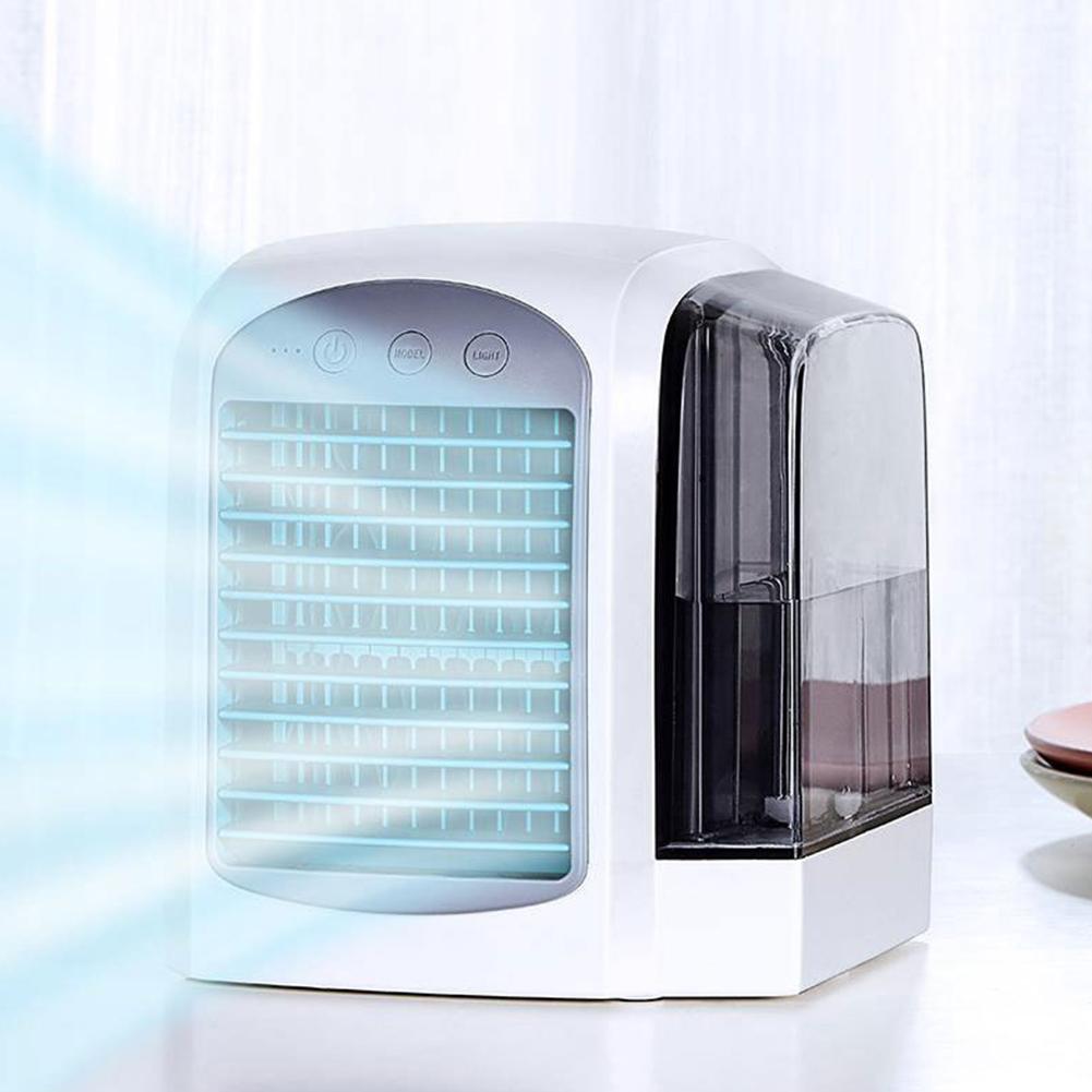 Персональный мини-охладитель воздуха с водяным охлаждением, мини-увлажнитель, 3 скорости, резервуар 380 мл для спальни, гостиной