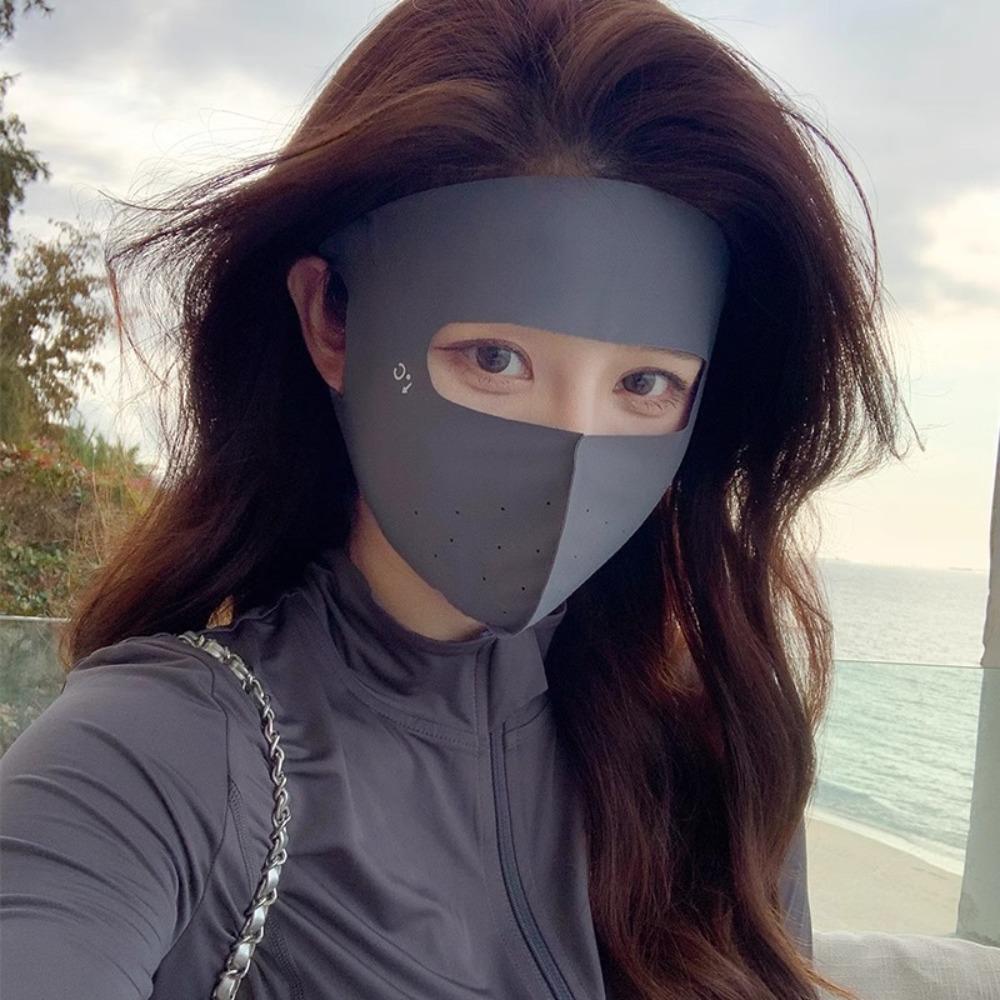 Anti-UV Ice Silk Mask Full Face Sun Protection Riding Face Mask Hot Sale Face Veil Outing