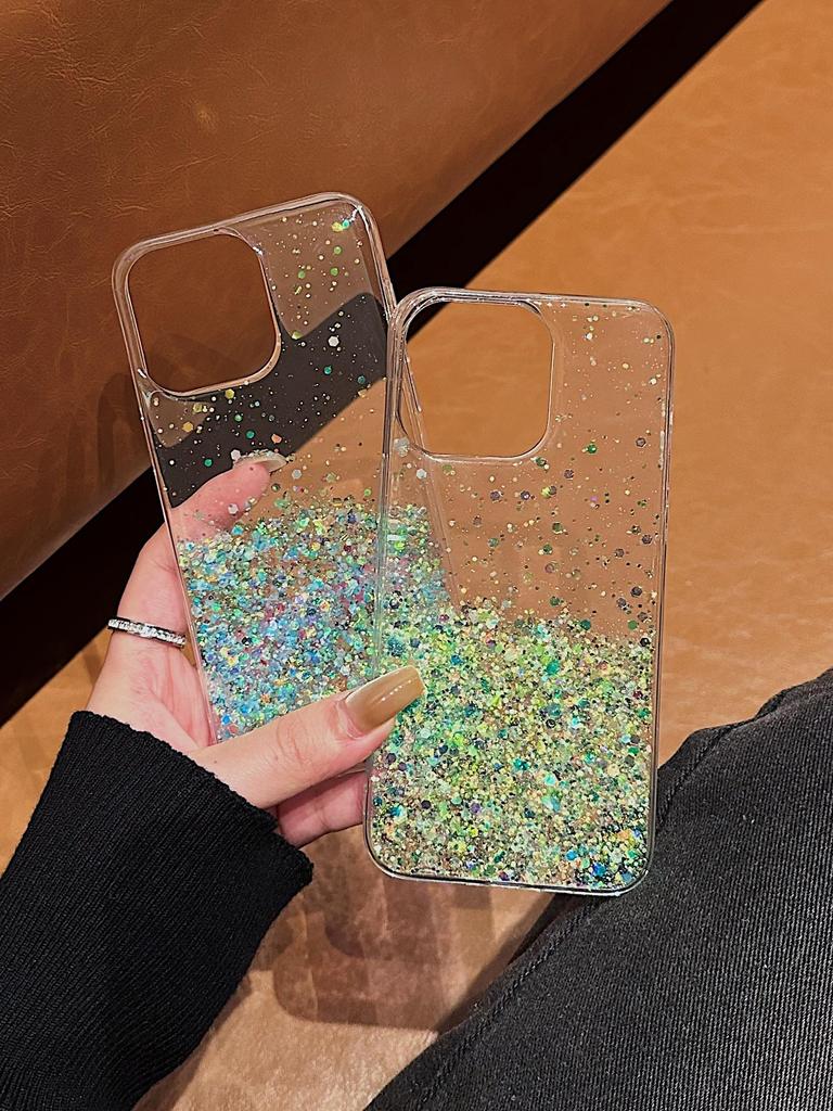 Ночной Свет Светящийся Цвет Звезды Блестки Сияющий Блеск Прозрачный Бампер Чехол Для Телефона Для iPhone 15 14 Pro Max Samsung Galaxy Силиконовый ТПУ Задняя Крышка