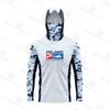Mens Quick-Dry UV Protection Hooded Fishing Shirt With Face Cover Outdoor Sports Cycling Apparel