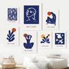 Синий Матисс абстрактный голубь коралловый девушка солнце стены книги по искусству холст картины плакаты на скандинавскую тему и принты настенные панно для декора гостиной