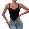 INS Mesh Fishbone Diamond See-Through Camisole
